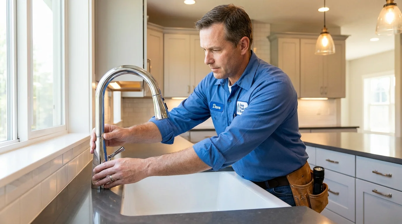 Kitchen faucet installation by Johns Plumbing LLC in Willow Creek